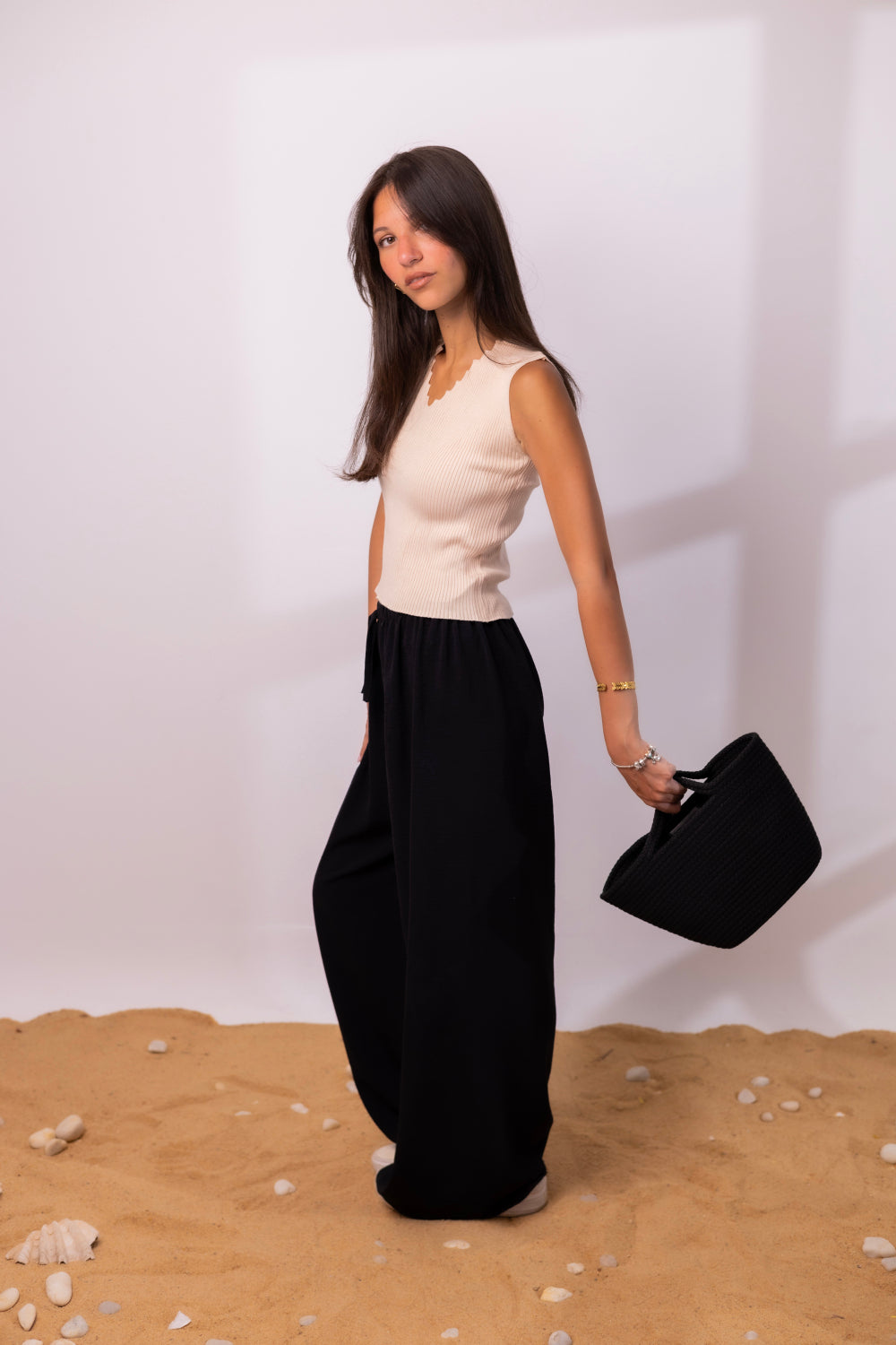 Intertwine Coastal Mini Bag-Black Pearl