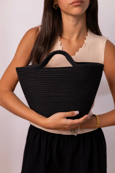 Intertwine Coastal Mini Bag-Black Pearl