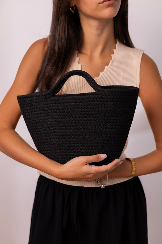 Intertwine Coastal Mini Bag-Black Pearl