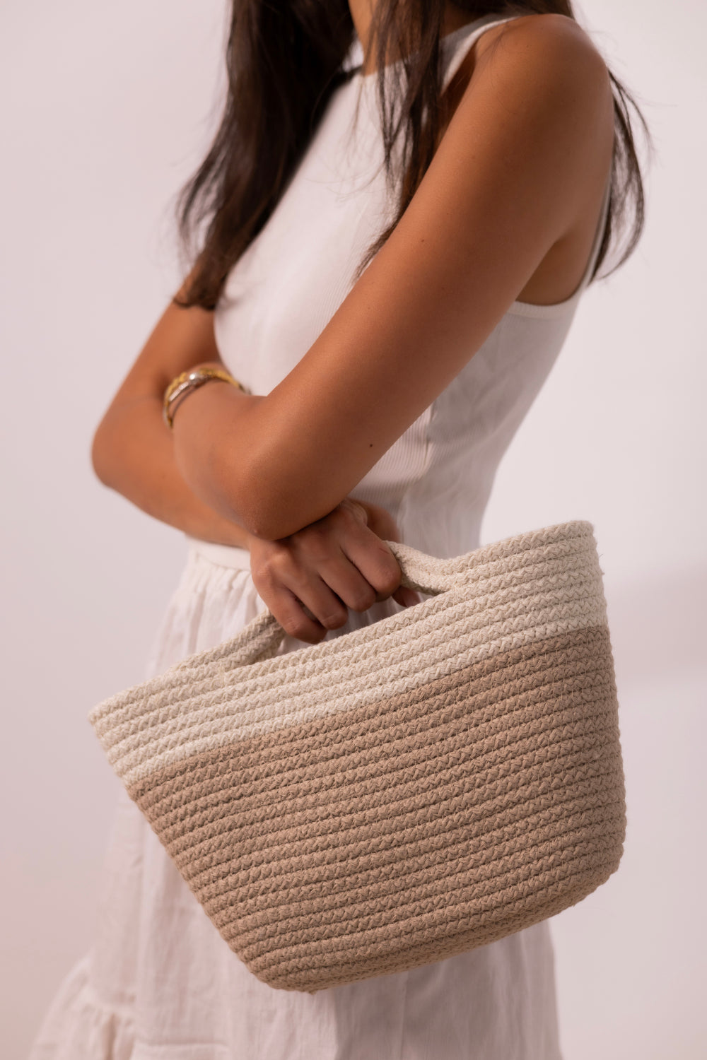 Intertwine Coastal Mini Bag-White Sand